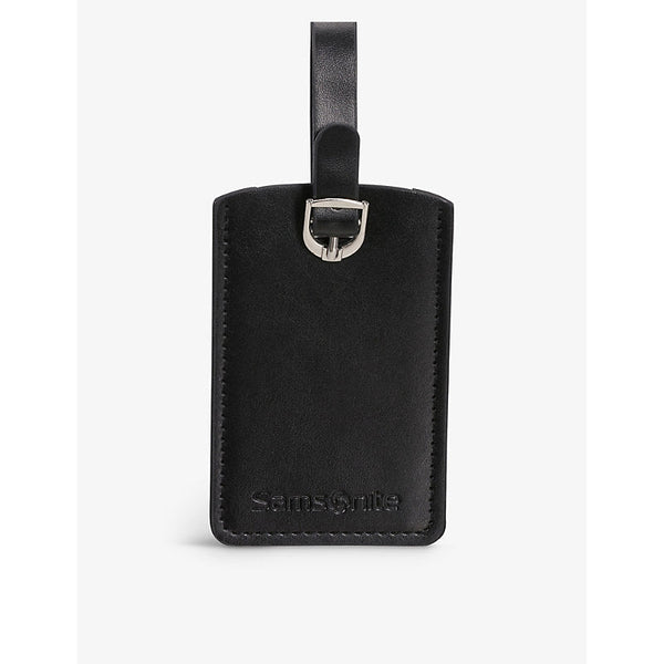 Samsonite Logo-embossed faux-leather luggage tag | LYBSTORE