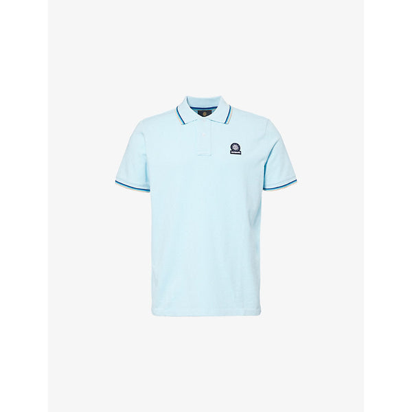  Sandbanks Brand-patch regular-fit organic-cotton polo shirt