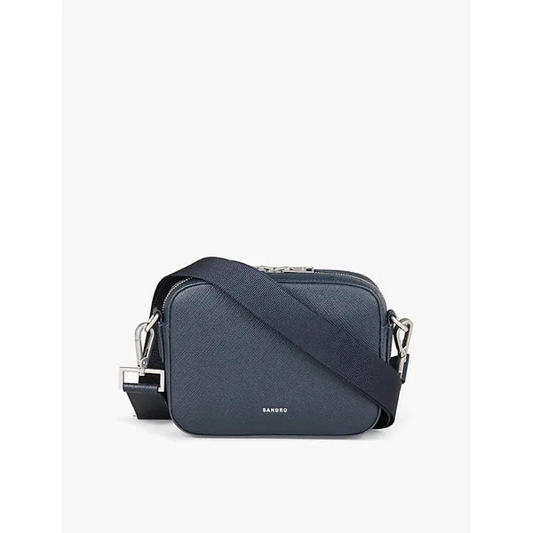 Sandro Logo-embellished leather cross-body bag | Sandro