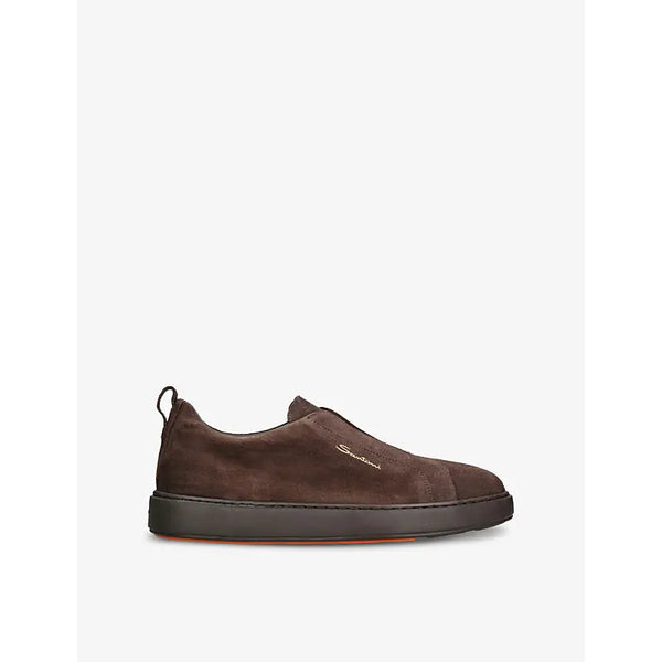 Santoni Victory slip-on suede low-top trainers