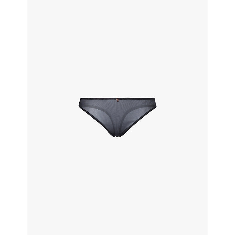 Savage X Fenty Sheer X Thong mid-rise stretch-lace thong