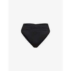 Womens Seafolly Collective wrap-detail high-rise recycled nylon-blend bikini bottoms