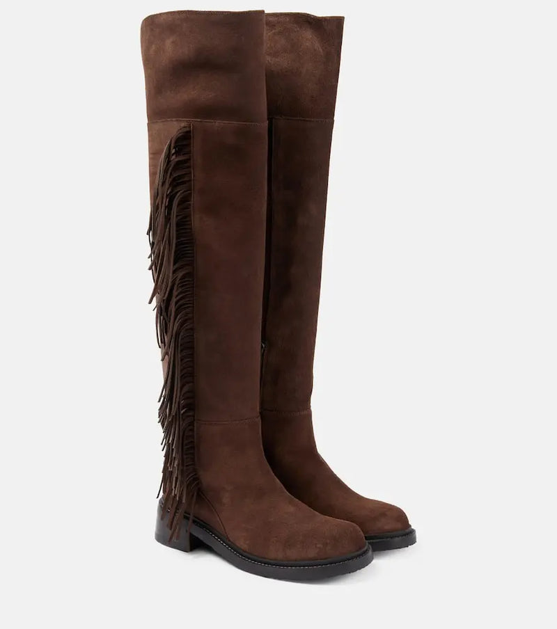 See By Chloé Joice suede knee-high boots | LYBSTORE