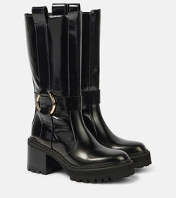 See By Chloé New Ring 60 leather knee-high boots