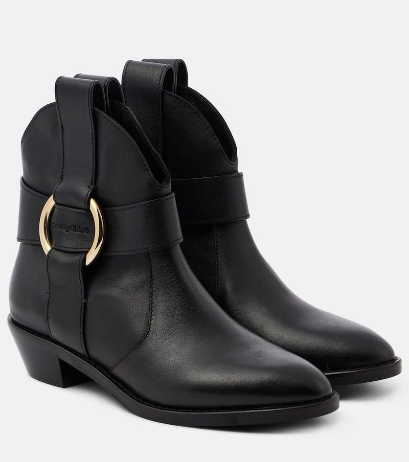 See By Chloé New Ring leather ankle boots