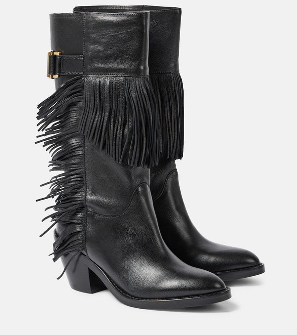 See By Chloé Santiag leather knee-high boots | LYBSTORE