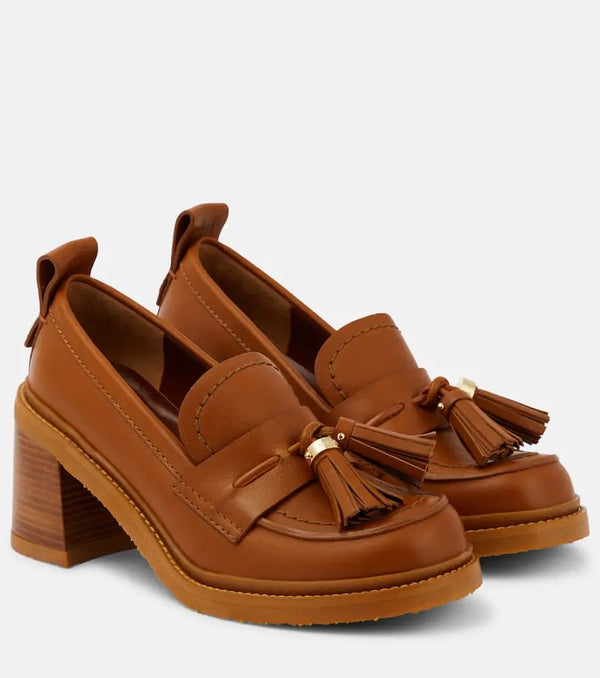 See By Chloé Skyie leather loafer pumps | LYBSTORE