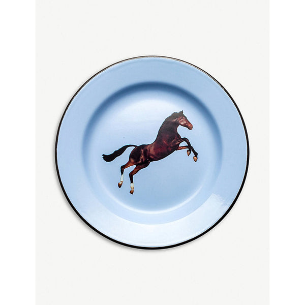 Seletti Horse enamel plate 26cm