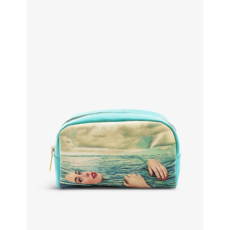 Seletti wears TOILERPAPER Sea Girl faux-leather cosmetics bag 23cm x 13cm