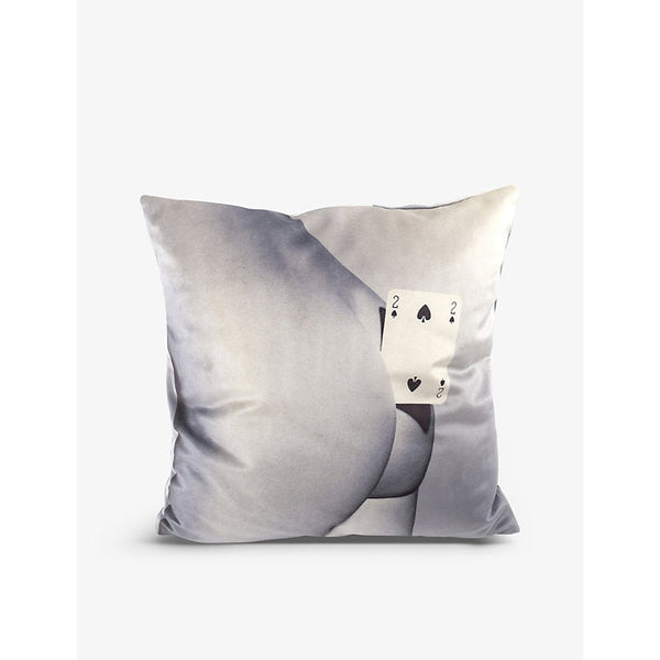 Seletti wears TOILETPAPER Spades cushion cover 50cm x 50cm