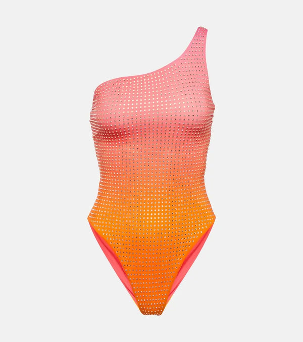 Self-Portrait Crystal-embellished swimsuit | LYBSTORE