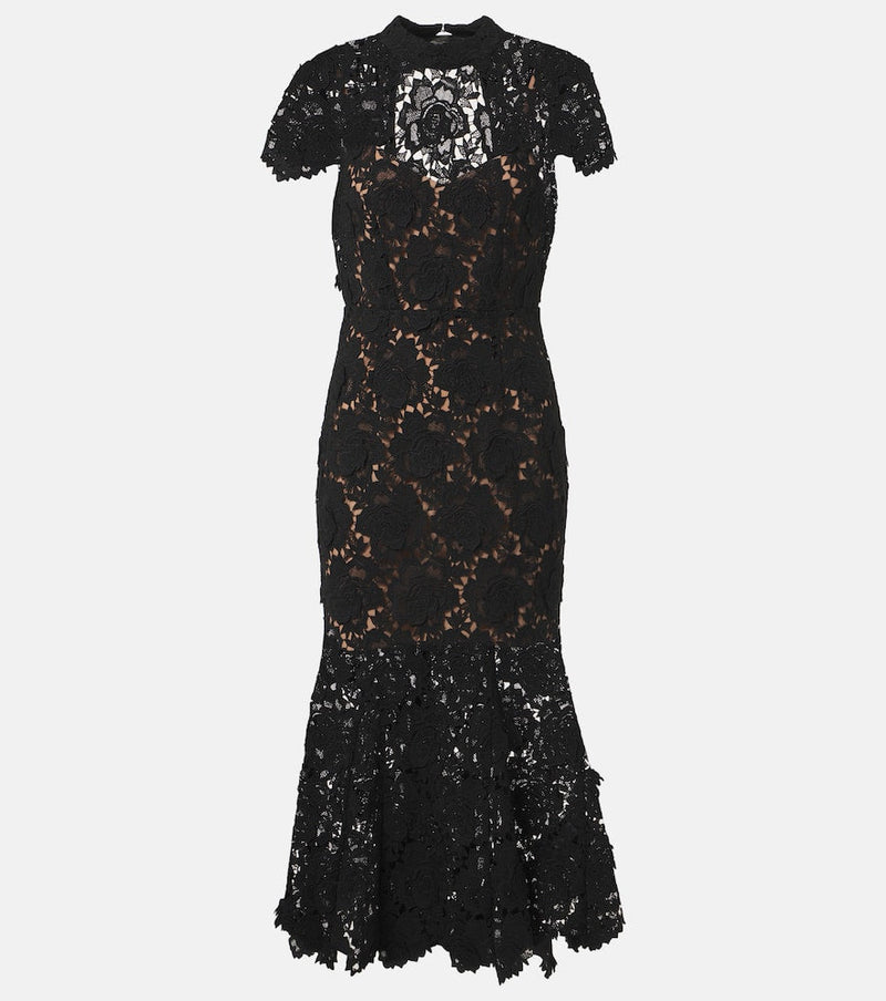 Self-Portrait Floral lace maxi dress