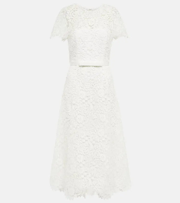 Self-Portrait Layered lace midi dress | LYBSTORE