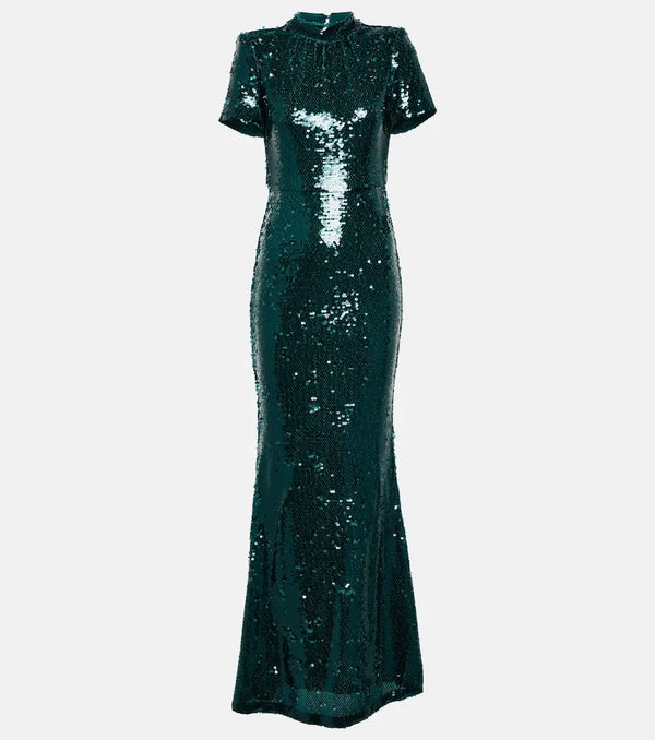 Self-Portrait Sequined maxi dress | LYBSTORE