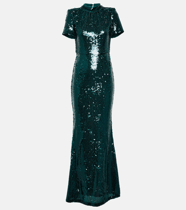 Self-Portrait Sequined maxi dress | LYBSTORE