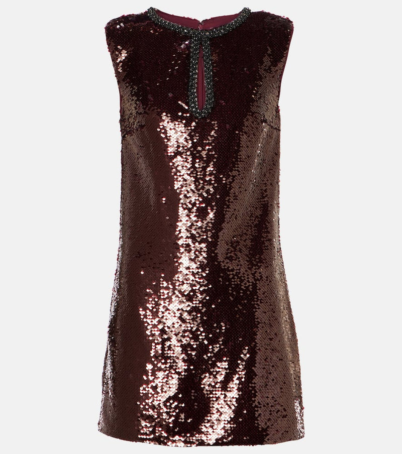 Self-Portrait Sequined minidress