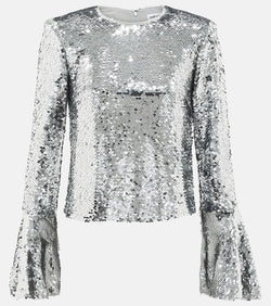 Self-Portrait Sequined top