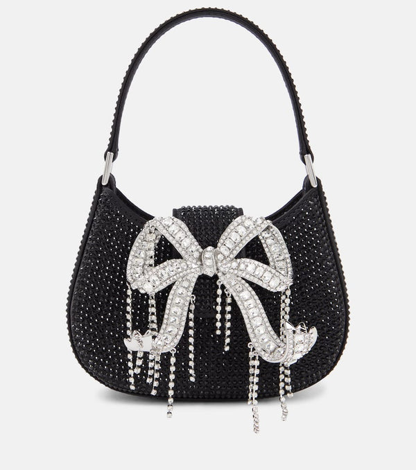 Self-Portrait The Bow crystal-embellished shoulder bag