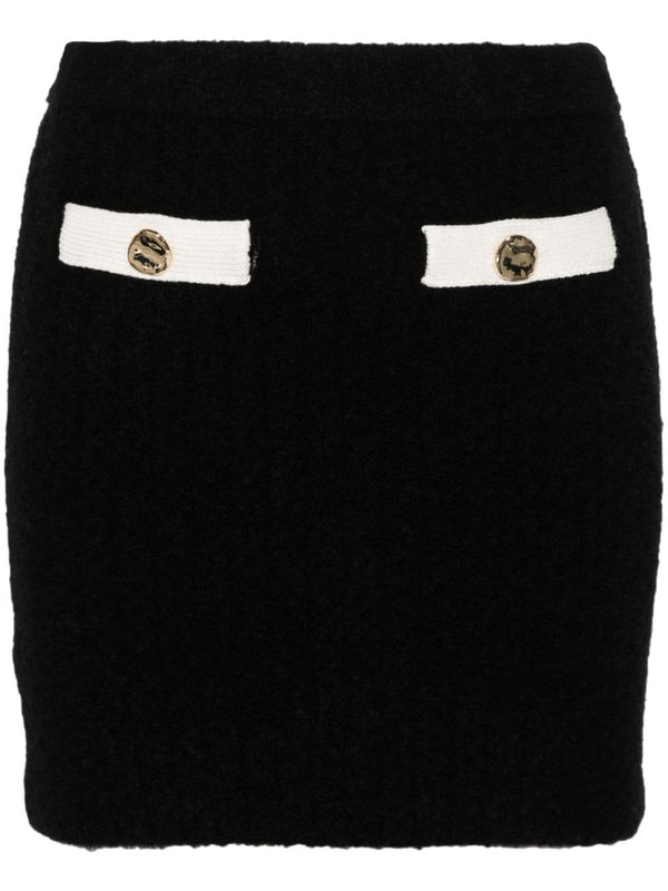 Self Portrait Wool Blend Mini Skirt