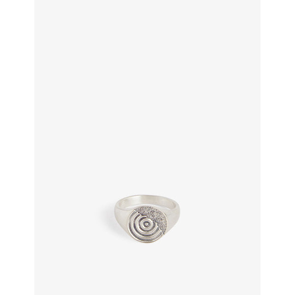 Serge Denimes Orbit engraved sterling-silver ring | LYBSTORE