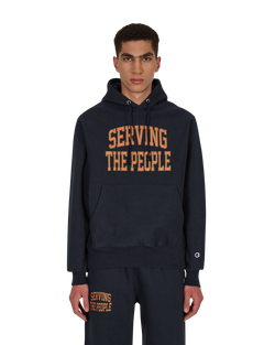 Serving The People Collegiate Hooded Sweatshirt Blue