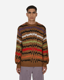 Sex Skateboards Waves Knitted Sweater Brown