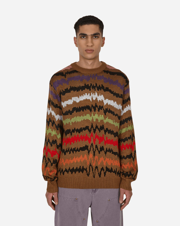 Sex Skateboards Waves Knitted Sweater Brown