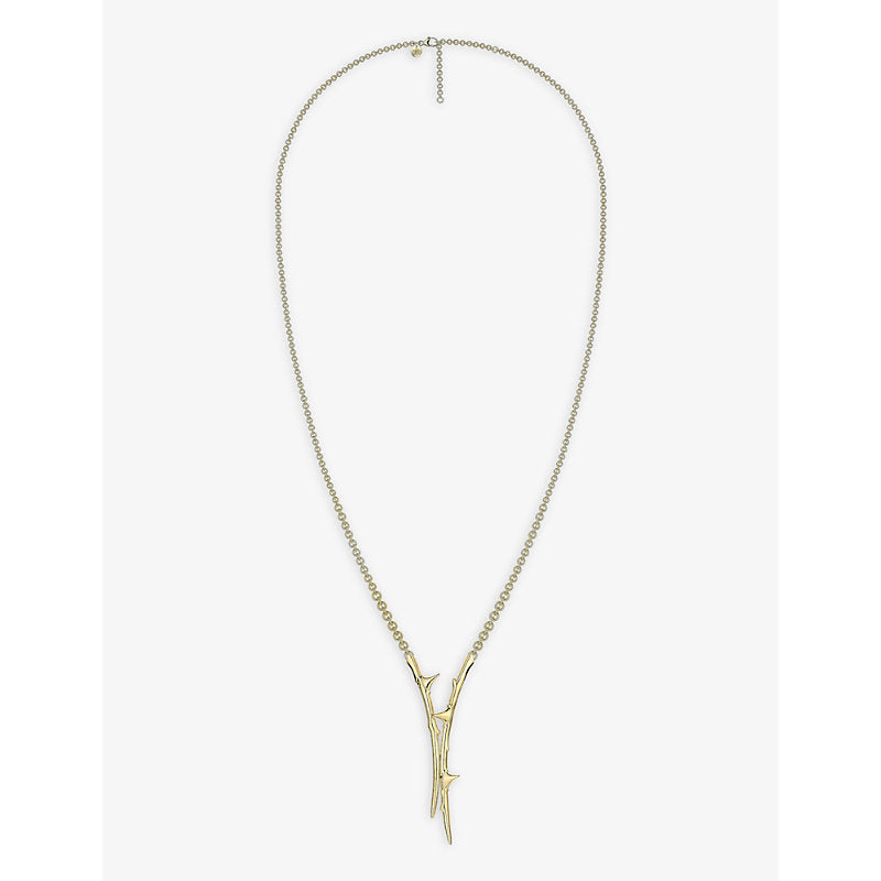 Shaun Leane Rose Thorn yellow gold-plated vermeil sterling-silver lariat necklace