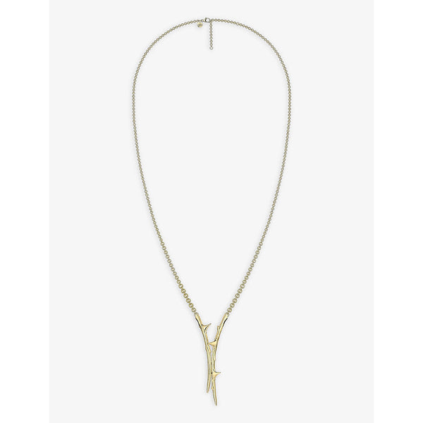 Shaun Leane Rose Thorn yellow gold-plated vermeil sterling-silver lariat necklace