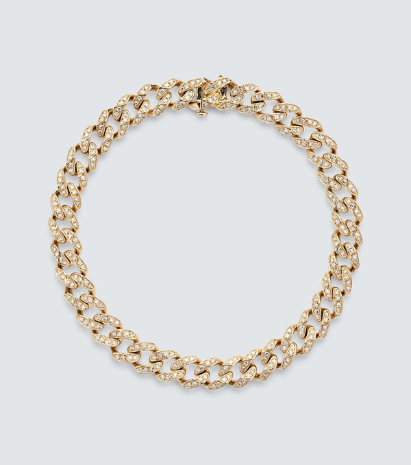 Shay Jewelry 18kt gold chainlink bracelet with diamonds