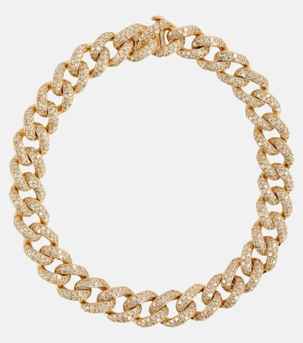 Shay Jewelry Medium 18kt yellow gold bracelet with diamonds | LYBSTORE