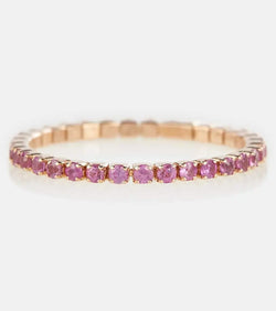 Shay Jewelry Thread 18kt rose gold ring with pink sapphires