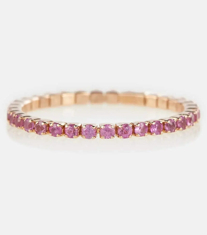 Shay Jewelry Thread 18kt rose gold ring with pink sapphires