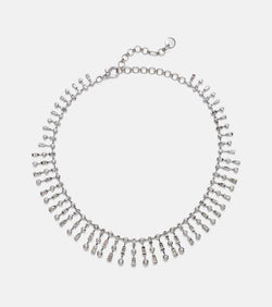 Shay Jewelry Triple Mixed Diamond 18kt white gold choker with diamonds