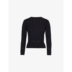 Womens Shiro Sakai Colour-block round-neck wool knitted jumper