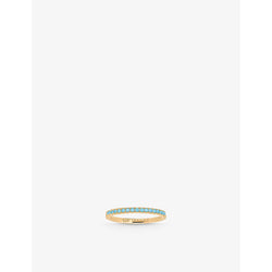 Sif Jakobs Ellera 18ct yellow-gold sterling-silver and turquoise ring