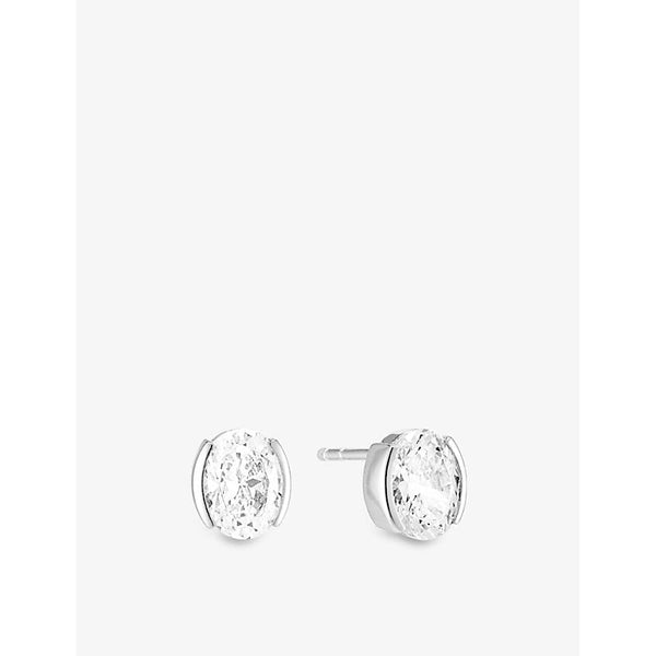 Sif Jakobs Ellisse Carezza sterling-silver and zirconia stud earrings