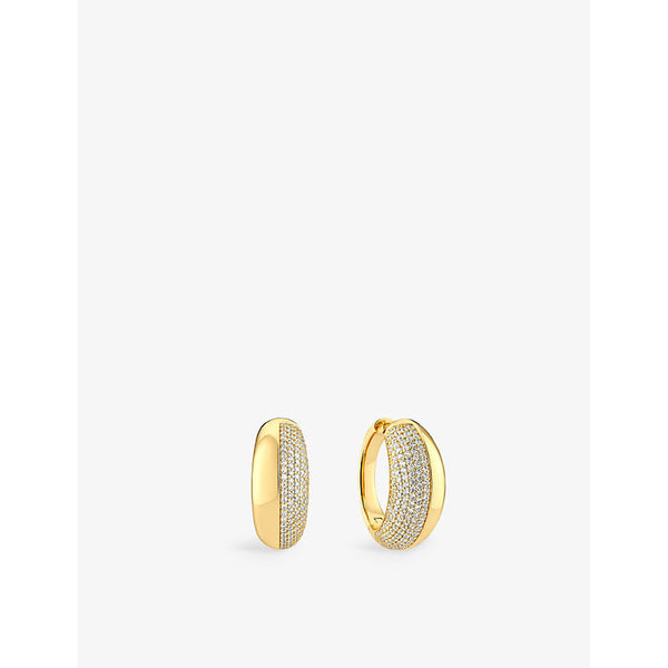 Sif Jakobs Fasano Grande 18ct yellow gold-plated sterling-silver and zirconia earrings