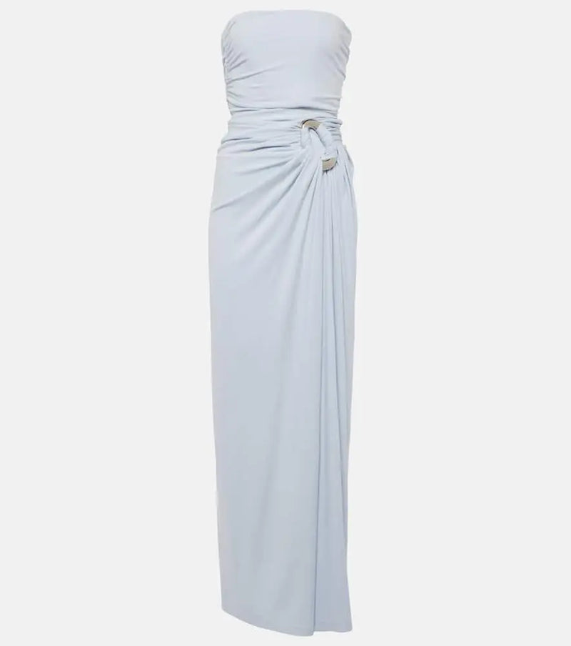 Simkhai Emma draped jersey bustier gown | LYBSTORE