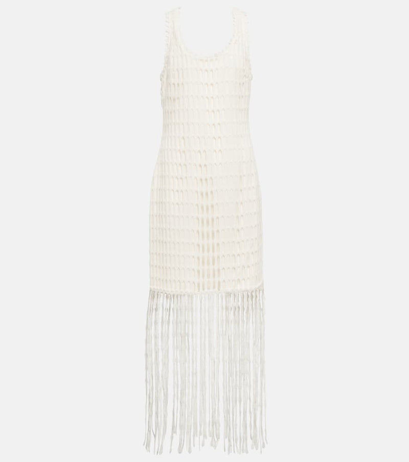 Simkhai Janette fringed cotton minidress