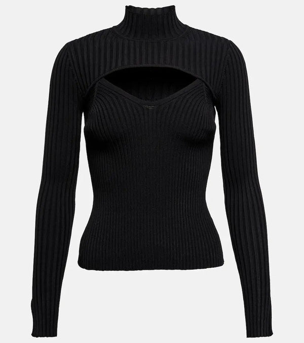 Simkhai Ribbed-knit layered top | LYBSTORE