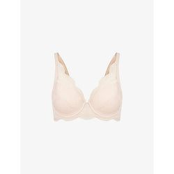 Womens Simone Perele Spacer scallop-trim stretch-lace plunge bra