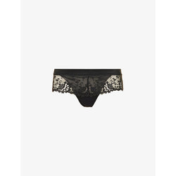 Womens Simone Perele Wish mesh and lace shorts