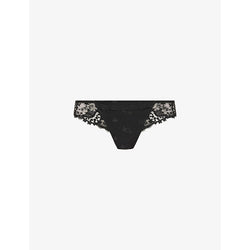 Womens Simone Perele Wish mesh and lace tanga briefs