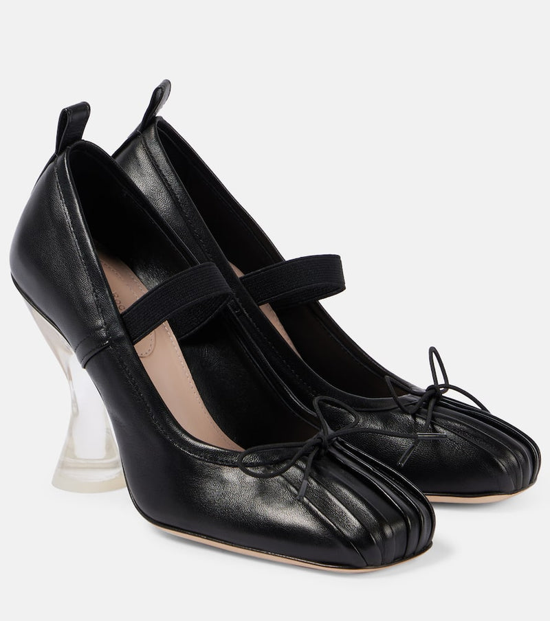 Simone Rocha Ballerina leather pumps