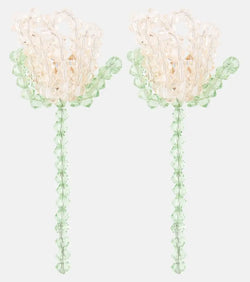 Simone Rocha Cluster crystal drop earrings | LYBSTORE