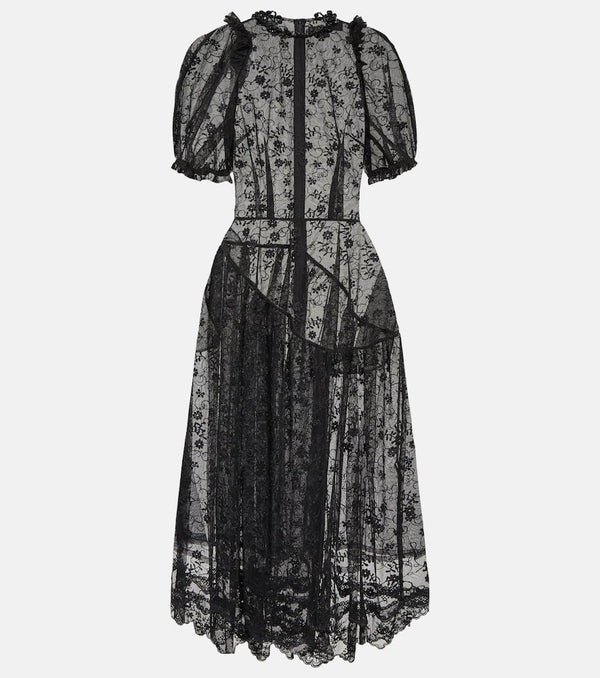 Simone Rocha Embellished lace midi dress | LYBSTORE