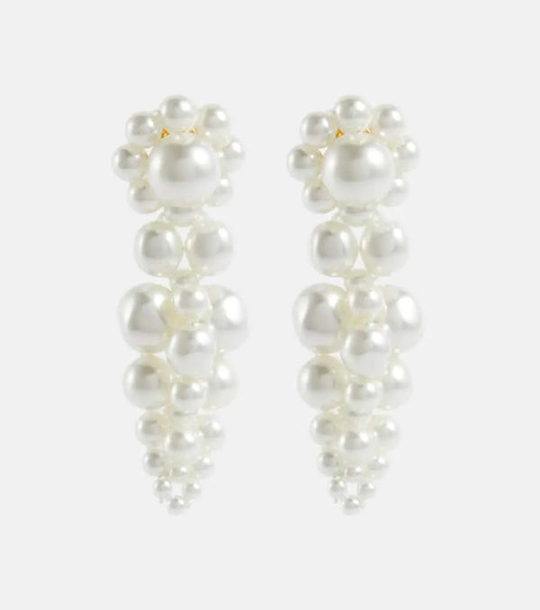 Simone Rocha Faux pearl drop earrings | LYBSTORE