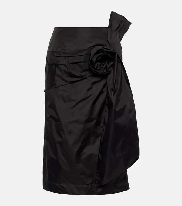 Simone Rocha Floral-appliqué pencil skirt | LYBSTORE