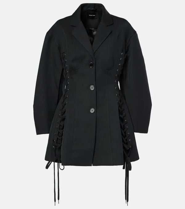 Simone Rocha Lace-up twill blazer